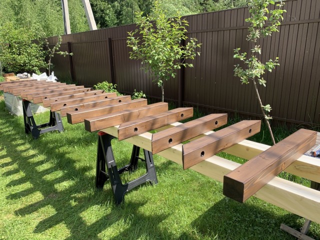 Навес для авто из бруса своими руками