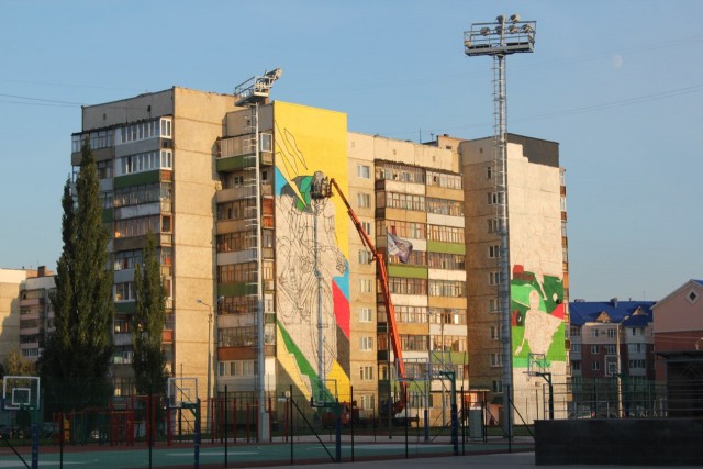 Раскраска серых домов и зданий