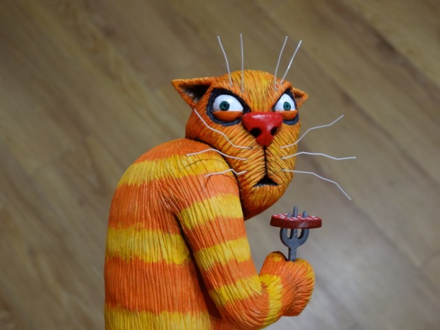 Котёночек с картины Васи Ложкина "Жрёшь"