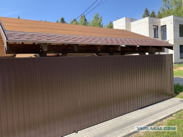 Навес для авто из бруса своими руками