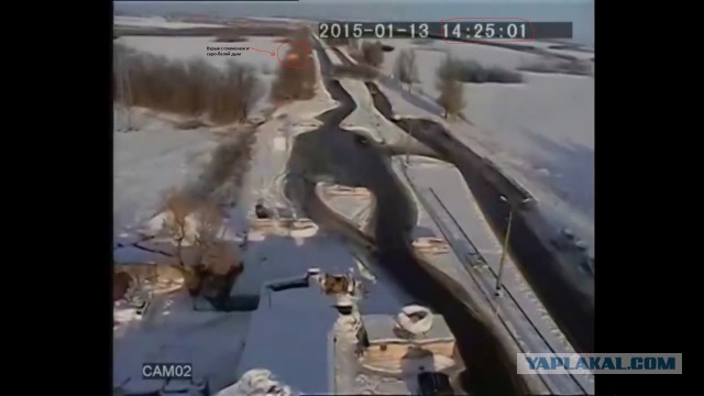 Взрыв возле автобуса с видеорегистратора