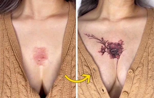 Тату-мастер перекрывает шрамы на коже своих клиентов, позволив им стереть негативные воспоминания