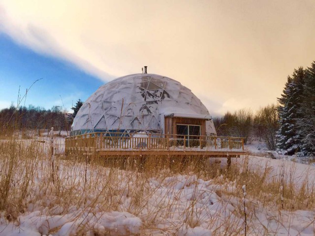 Nature House - экодом под геокуполом в Арктике