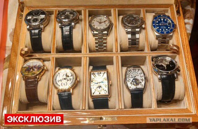 Фото элитных часов, изъятых у Хорошавина