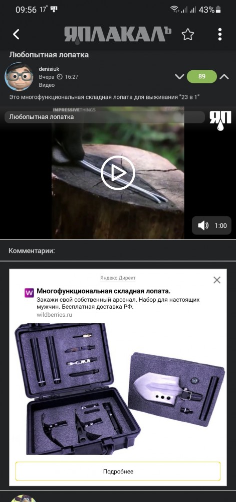 Любопытная лопатка