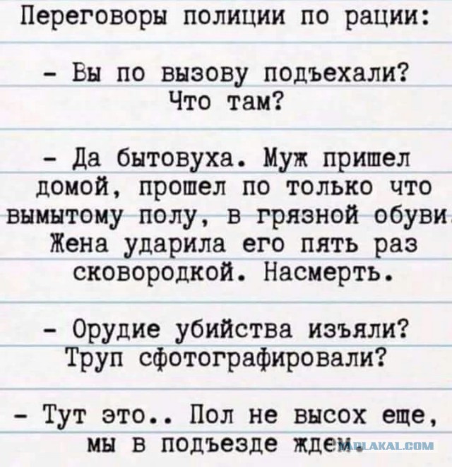 Стой, окаянной, кудой по мытому?!