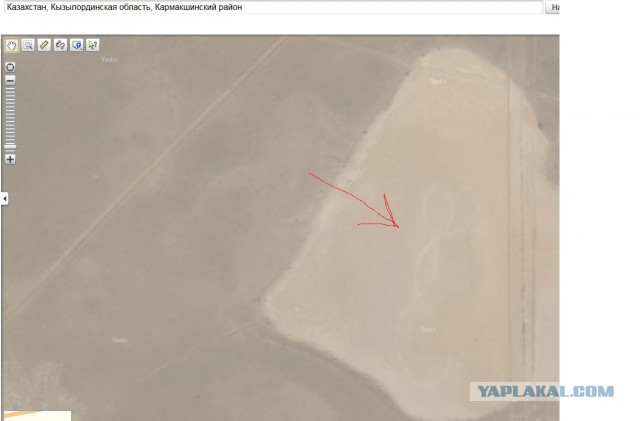 Координата Байконура на Google Earth