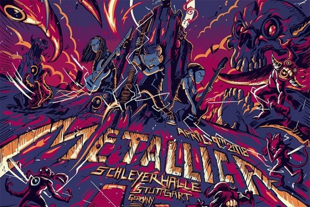 Концертные постеры от Metallica...