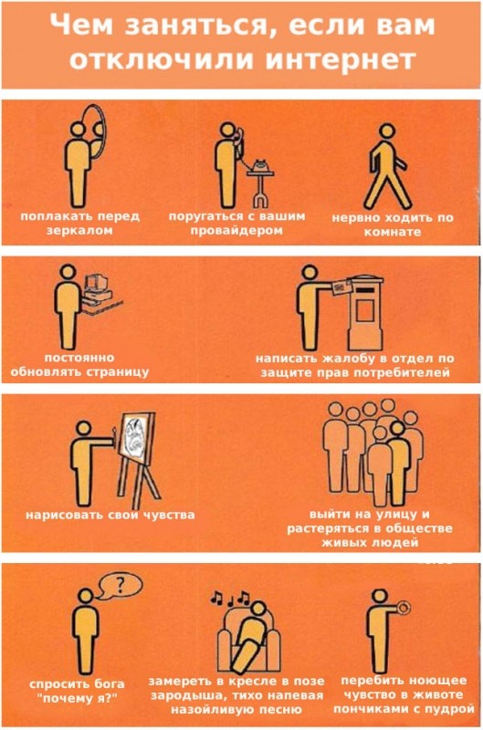 Если вам отключили интернет
