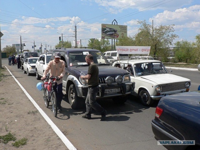 Самая массовая акция протеста на колесах в Чите