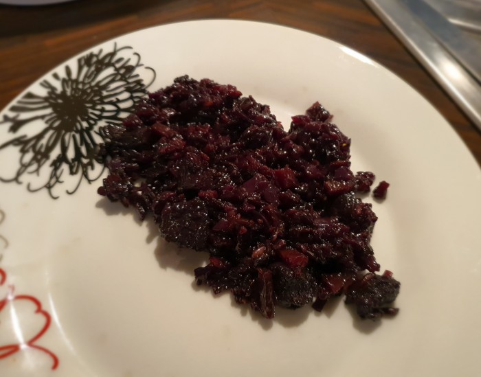 Говядина с капустой и рисом