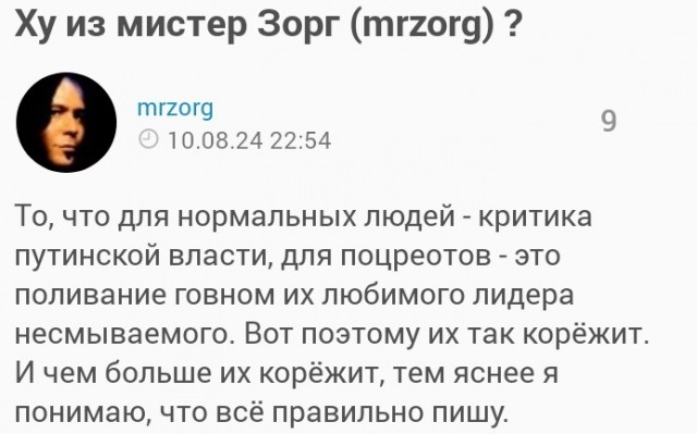 Ху из мистер Зорг (mrzorg) ?