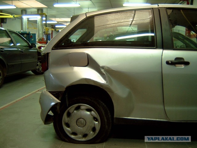 Ремонт автомобиля со сложным перекосом.