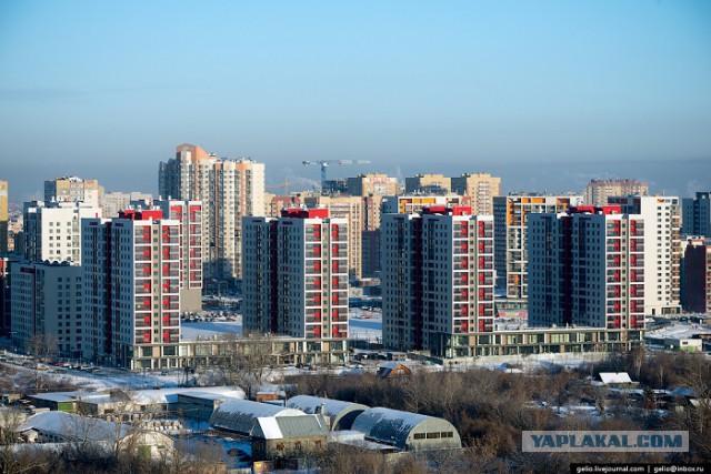 Зимняя Тюмень с высоты