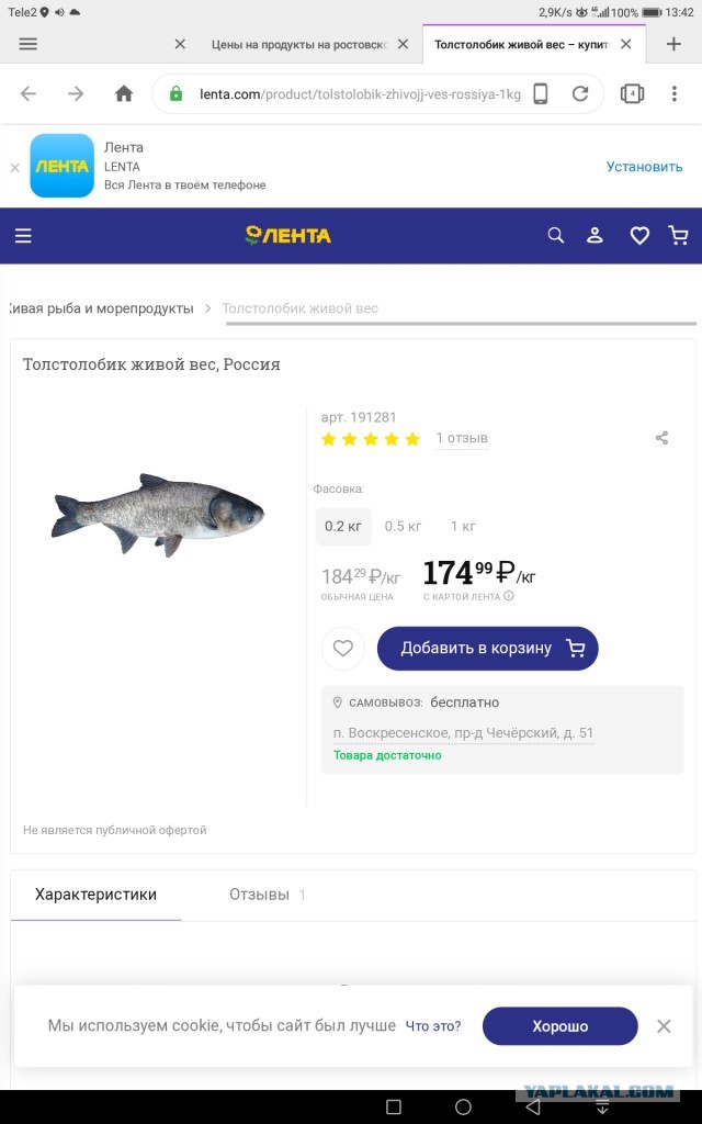 Цены на продукты на ростовском "Центральном рынке"
