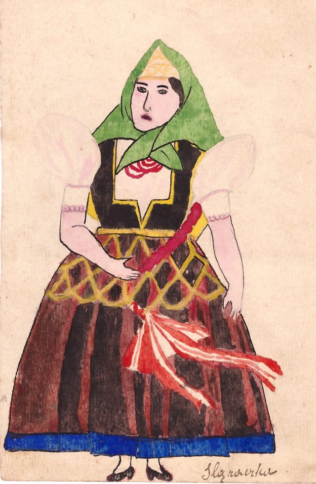 Рисунки семиклассницы М.Папкович 1940г.