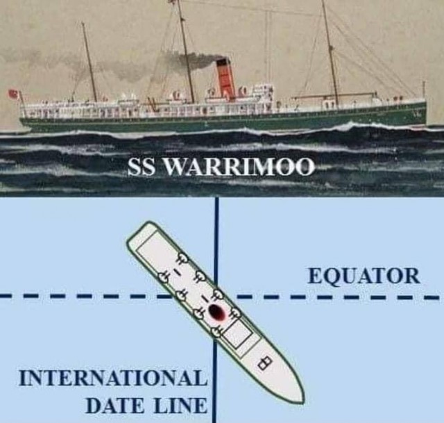 Пассажирский пароход SS Warrimoo спокойно прокладывал себе путь через воды средней части Тихого океана