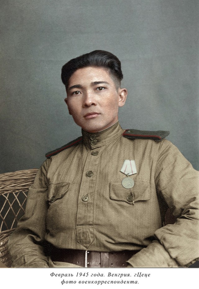 Герои Великой Отечественной войны в цветных фотографиях.