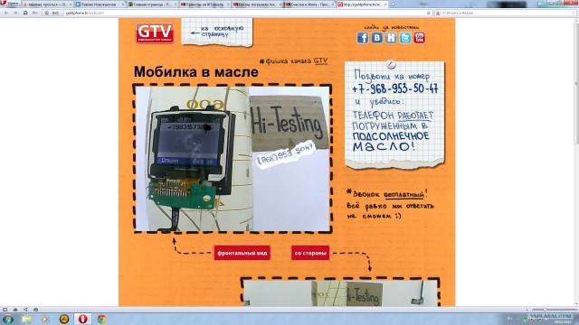 Как мы погрузили телефон в подсолнечное масло