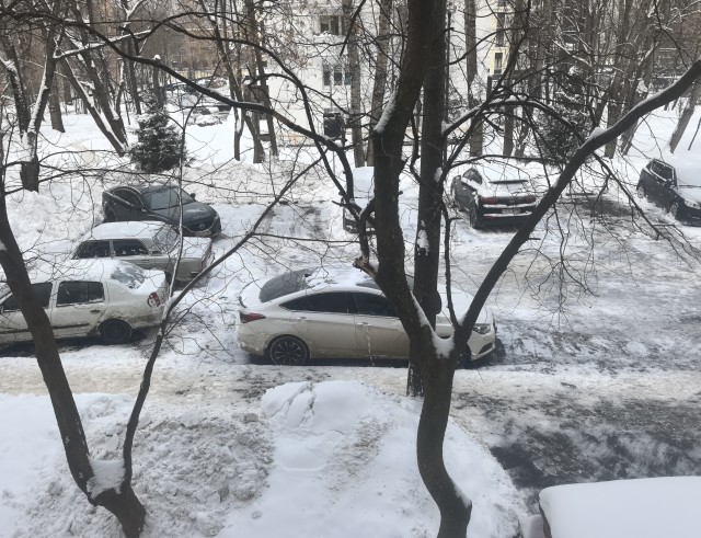 Коммунальщики завалили выезд из двора в Москве, чтобы потребовать деньги