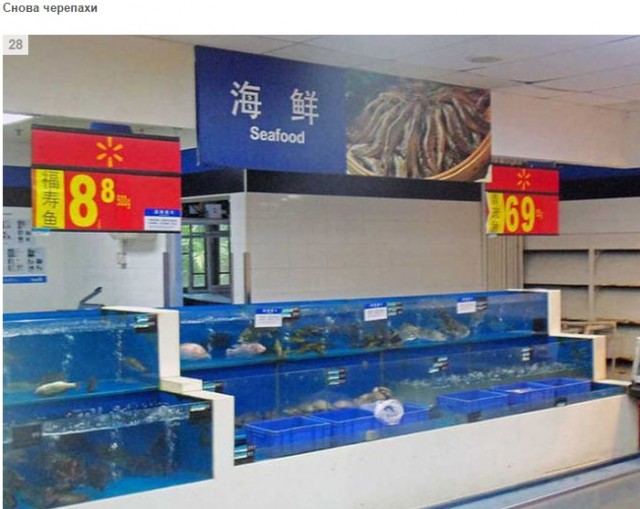 Типичные продукты китайского супермаркета