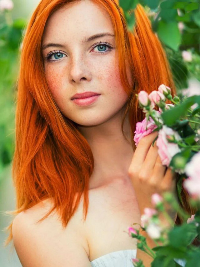 Девушки с веснушками. Фотокарточки