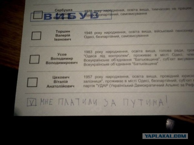 Выборы в Украине. Самые честные!