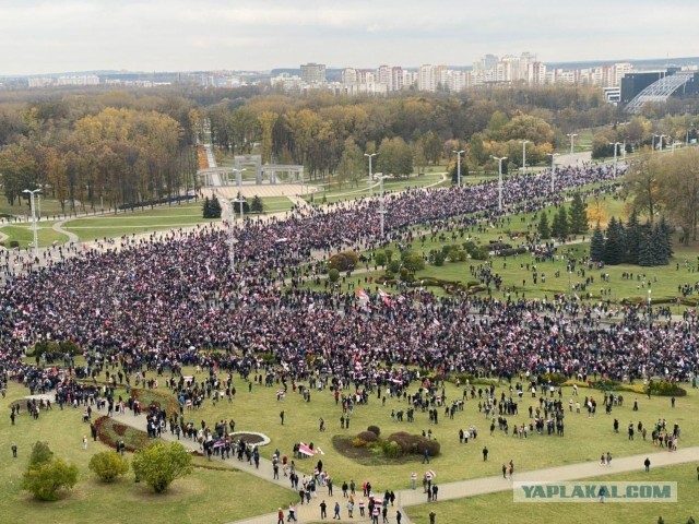 Более пяти тысяч протестующих вышли на улицы Минска