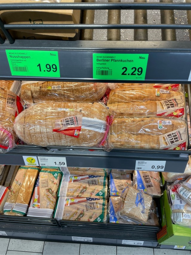 Цены на различные товары в Берлине декабрь 2022