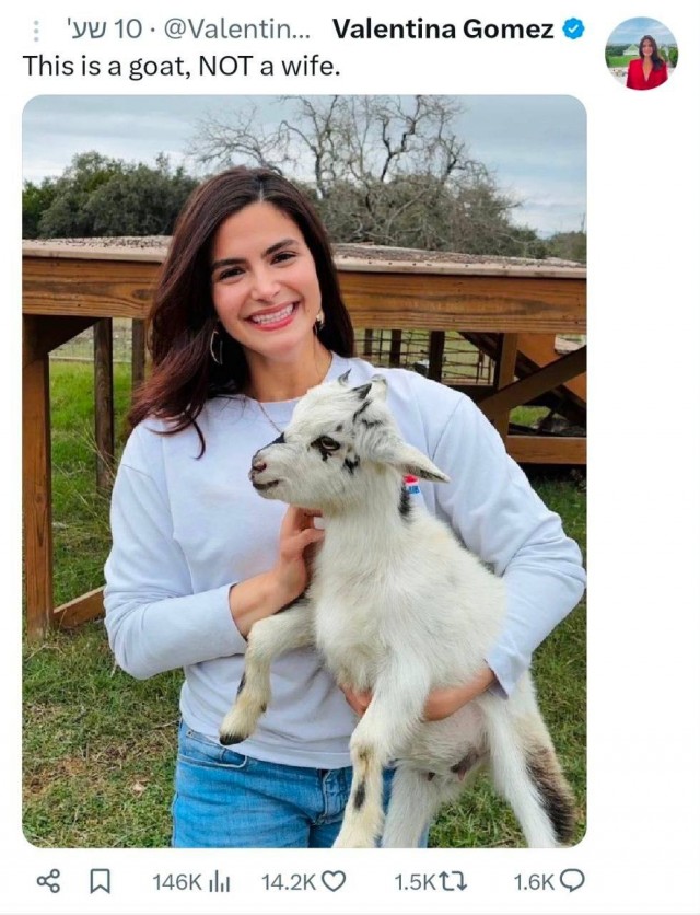 Это коза, а НЕ жена