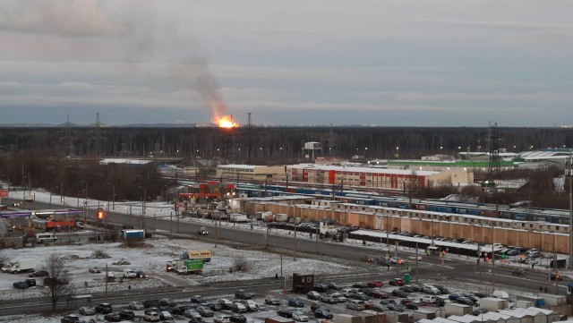 В Ленинградской области взорвался газопровод. Пламя видно из Петербурга