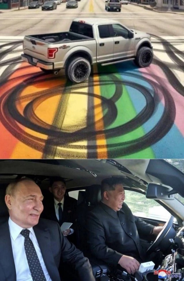 Поездка Путина и Ким Чен Ына на на Аурусе стала мемом в западных соцсетях