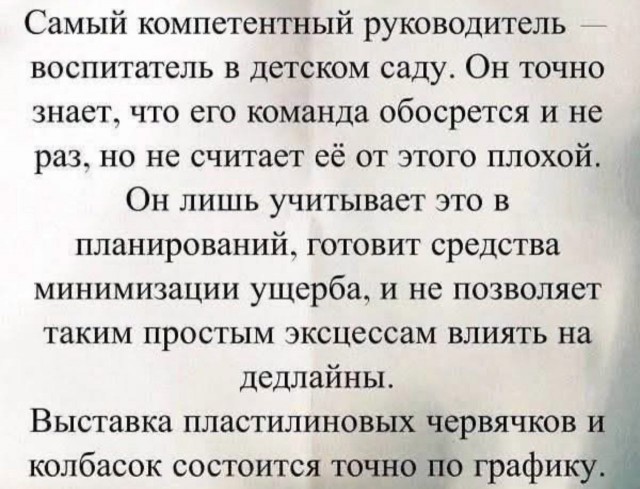 Компетентный руководитель...