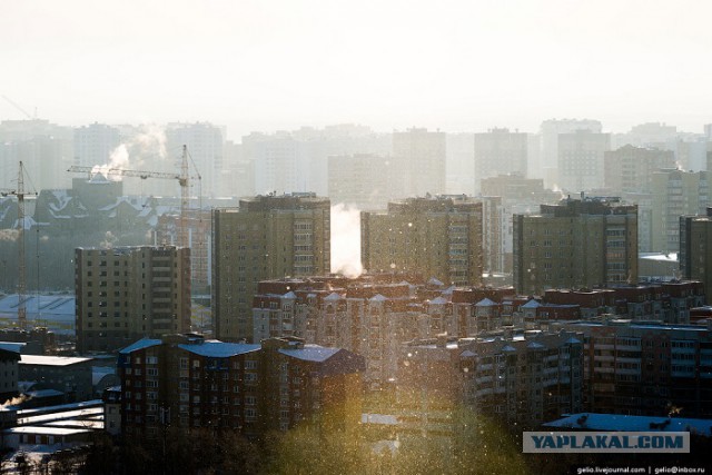Зимняя Тюмень с высоты