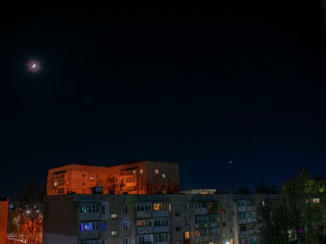 Луна и Венера
