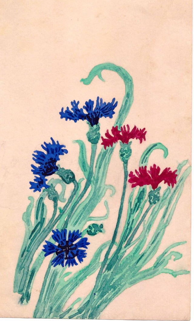 Рисунки семиклассницы М.Папкович 1940г.