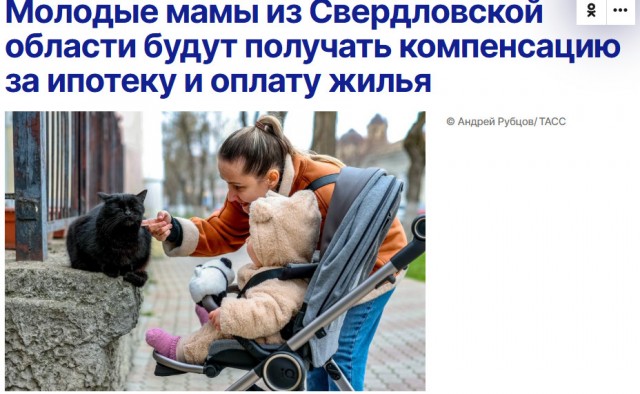 Жительницы Свердловской области, впервые ставшие матерями в возрасте до 23 лет, смогут получить до 500 тысяч рублей