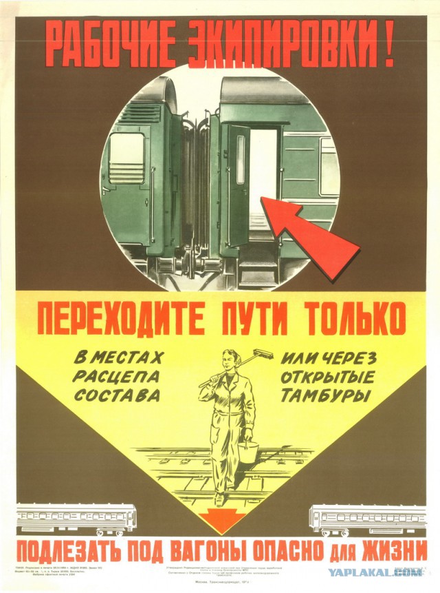 Плакаты по ТБ на железной дороге