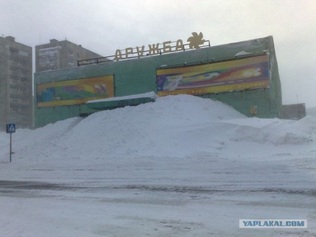 Снегопад в Норильске