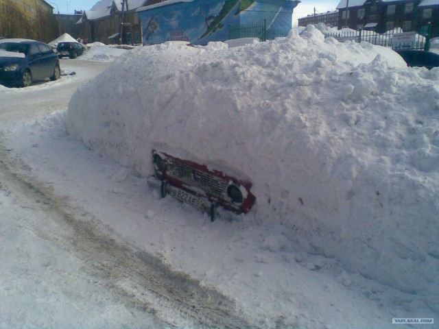 Мурманск после снегопада