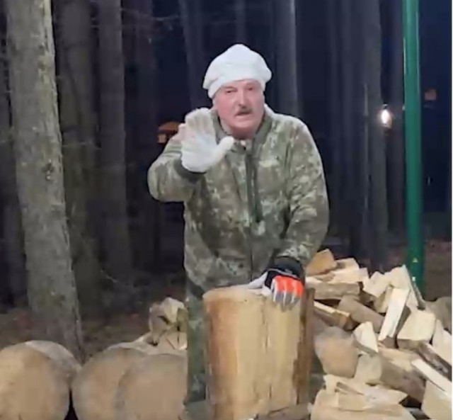 В лесу раздавался топор дровосека