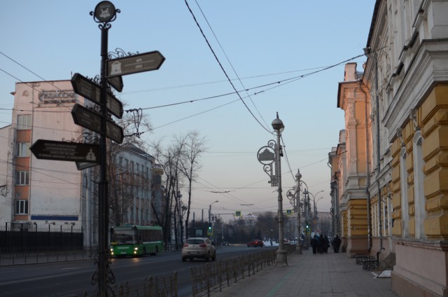 Прогулка по зимнему солнечному Иркутску