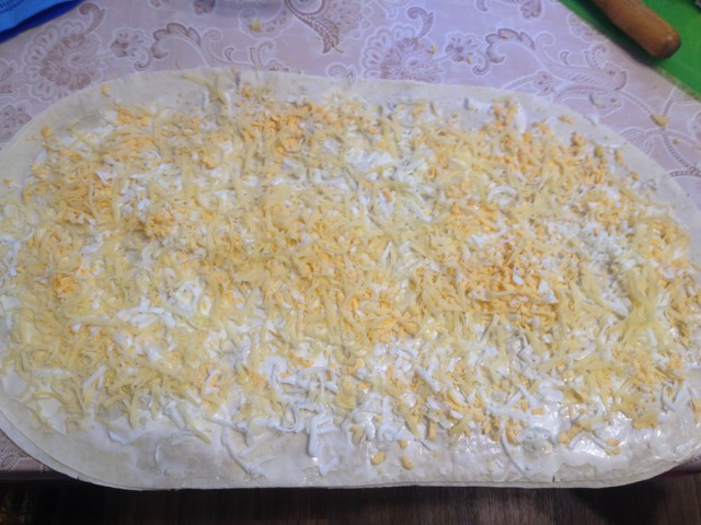 Быстрые рулеты из лаваша с рыбкой.