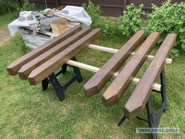 Навес для авто из бруса своими руками