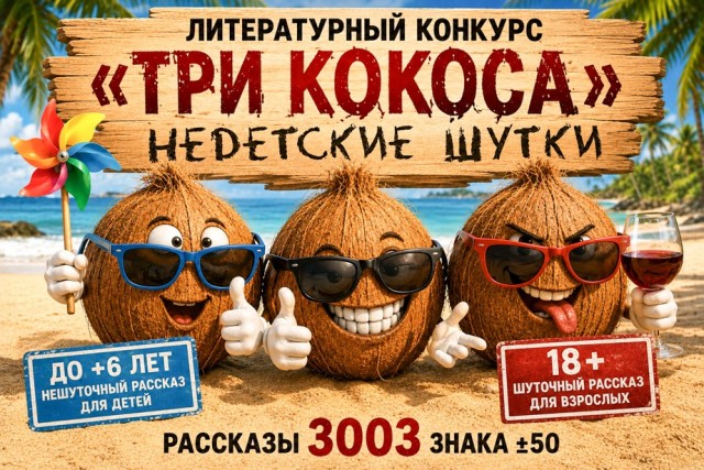 Литературный конкурс «Три КОКОСА» — недетские шутки