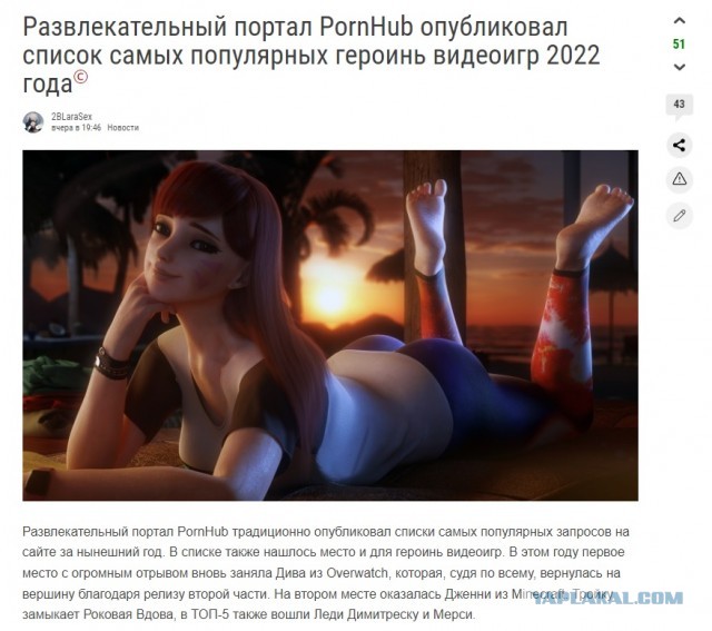 Pornhub опубликовал итоги 2022 года
