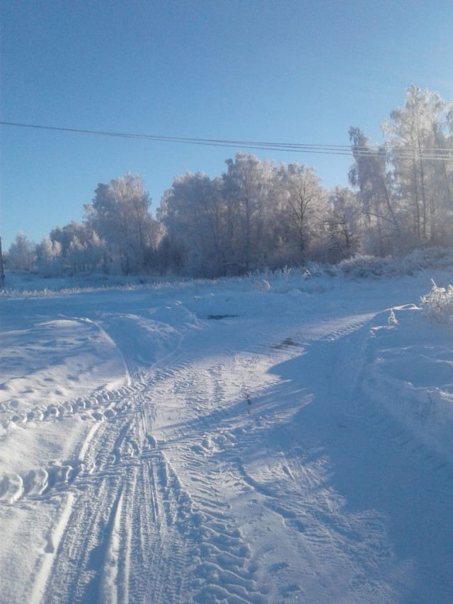 Снег и мороз в деревне