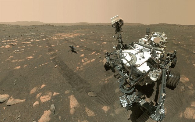 Последнее фото поврежденного вертолета на Марсе