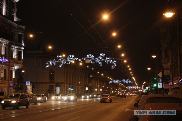 Новогодние огни Питера 2016