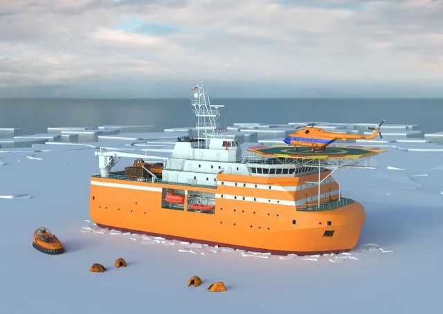 "Адмиралтейские верфи" спустили на воду ЛСП "Северный полюс"